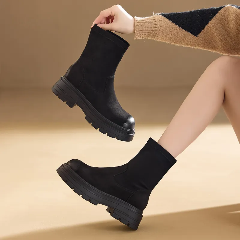 BAIJIHONG Ankle Boots 5cm Women's-19
