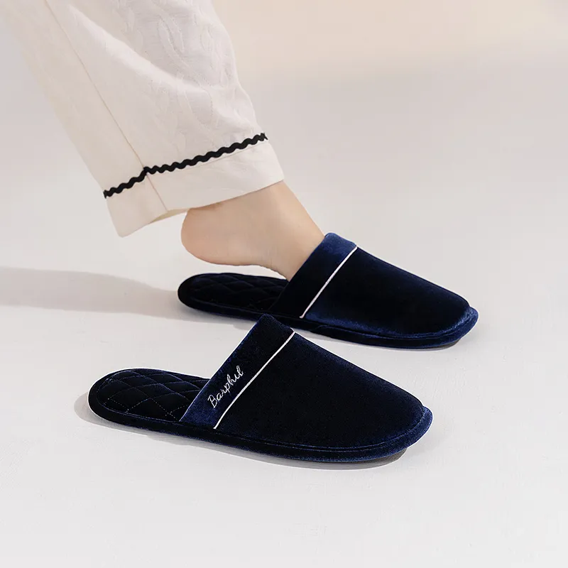 Barphil Men's & Women's Indoor Home Fall & Winter Slip Resistant Cotton Slipper With Soft Sole Closed Toe Casual-11
