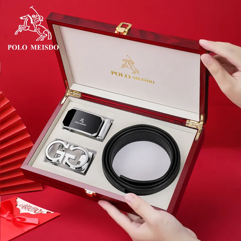 POLOMEISDO Top Grain Cow Leather Luxury Brand Belt Men's Width 3.5CM-61