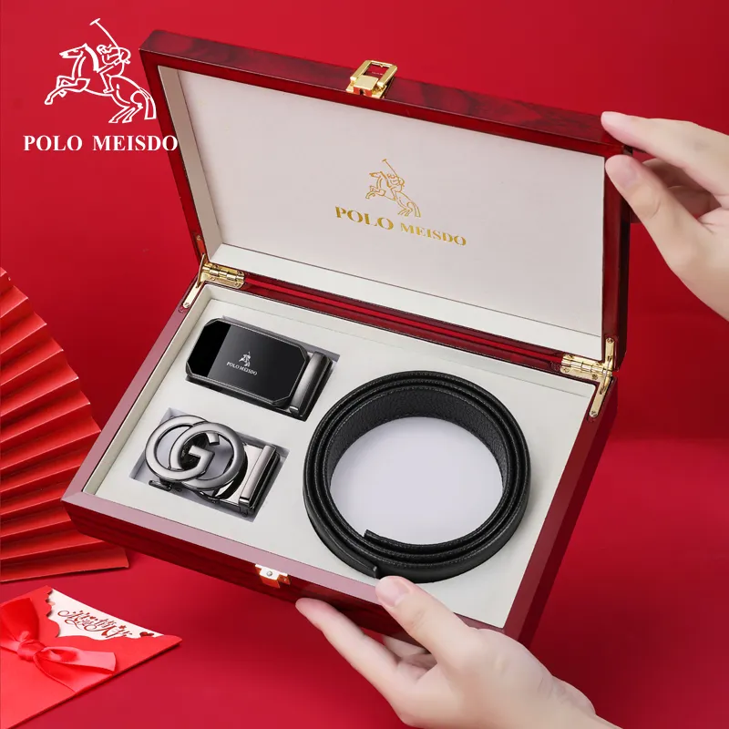 POLOMEISDO Top Grain Cow Leather Luxury Brand Belt Men's Width 3.5CM-6