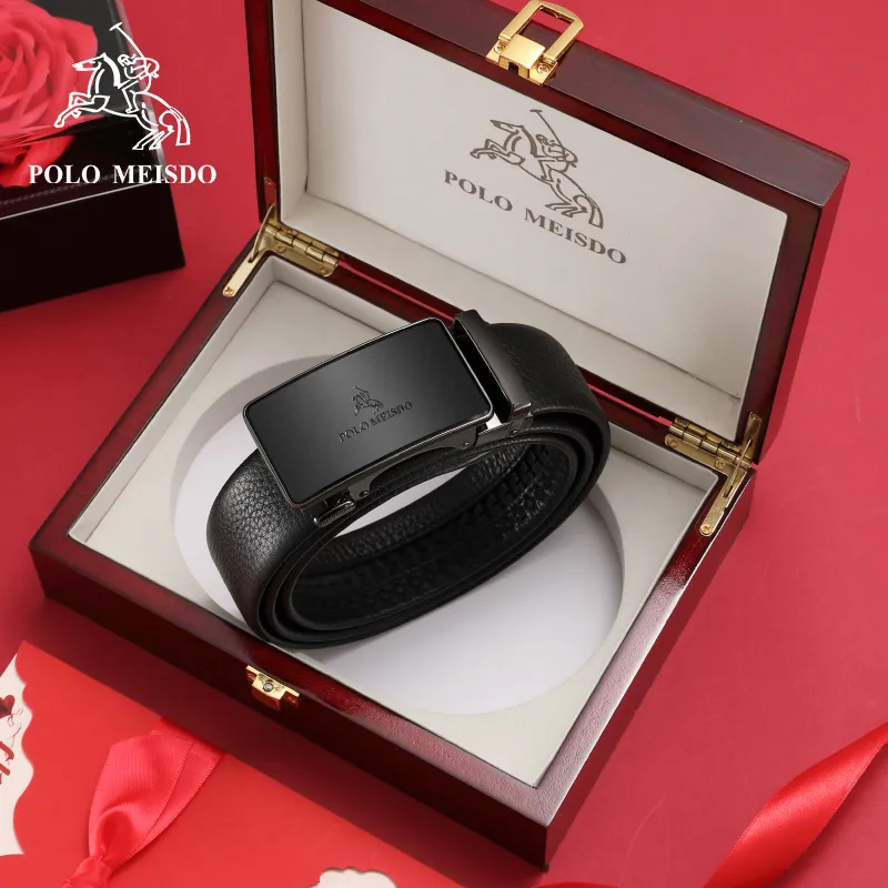 POLOMEISDO Business Casual Top Grain Cow Leather Belt Premium Luxury Brand Belt For Husband Men's Width: 3.5cm-6