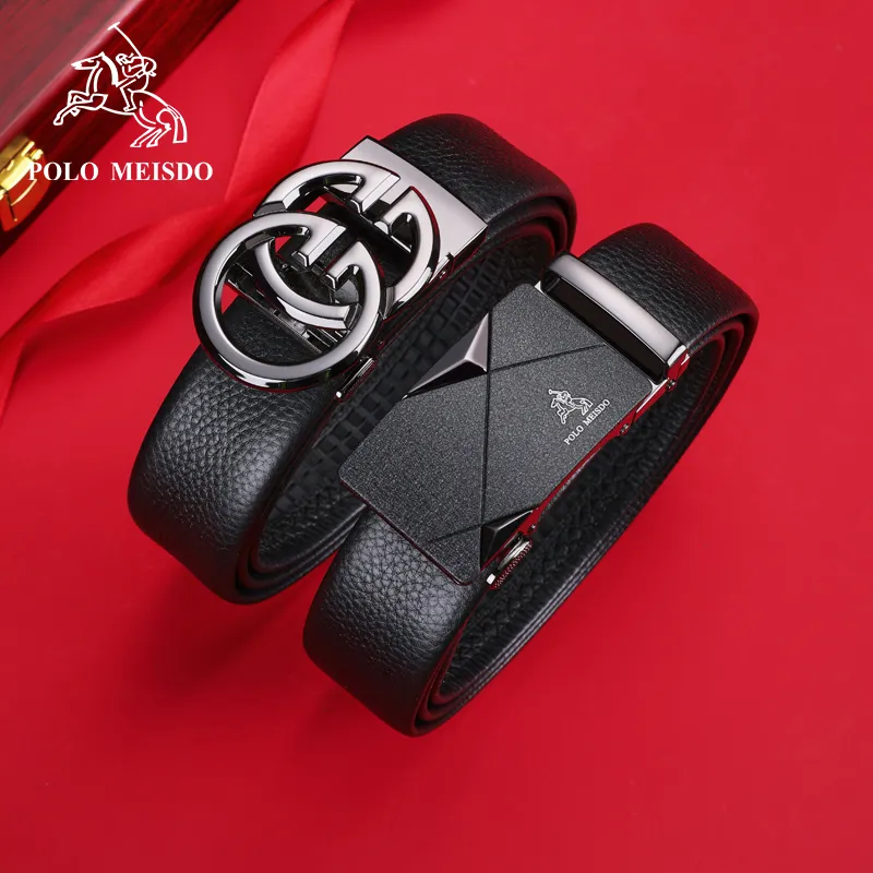POLOMEISDO Top Grain Cow Leather Luxury Brand Belt Men's Width 3.5CM-17