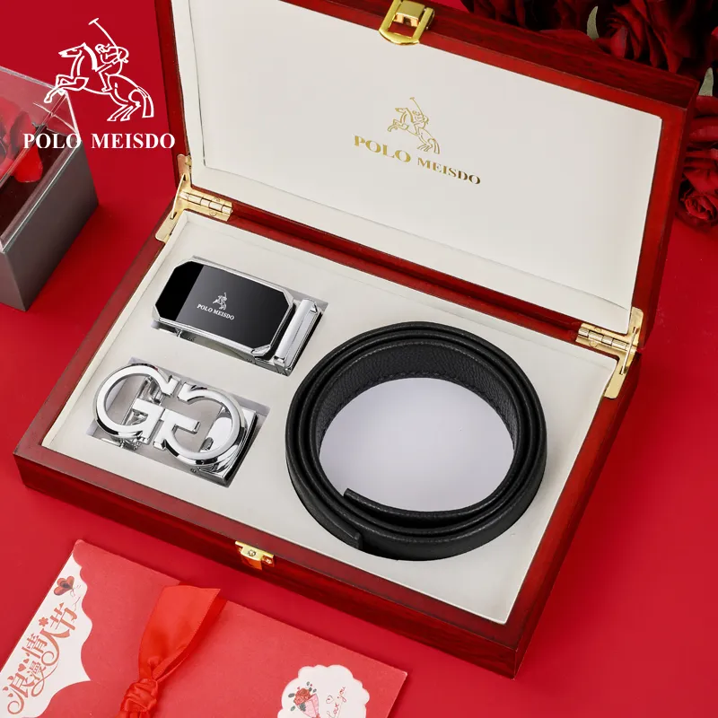 POLOMEISDO Top Grain Cow Leather Luxury Brand Belt Men's Width 3.5CM-56