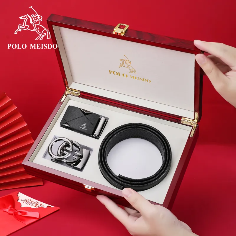 POLOMEISDO Top Grain Cow Leather Luxury Brand Belt Men's Width 3.5CM-19