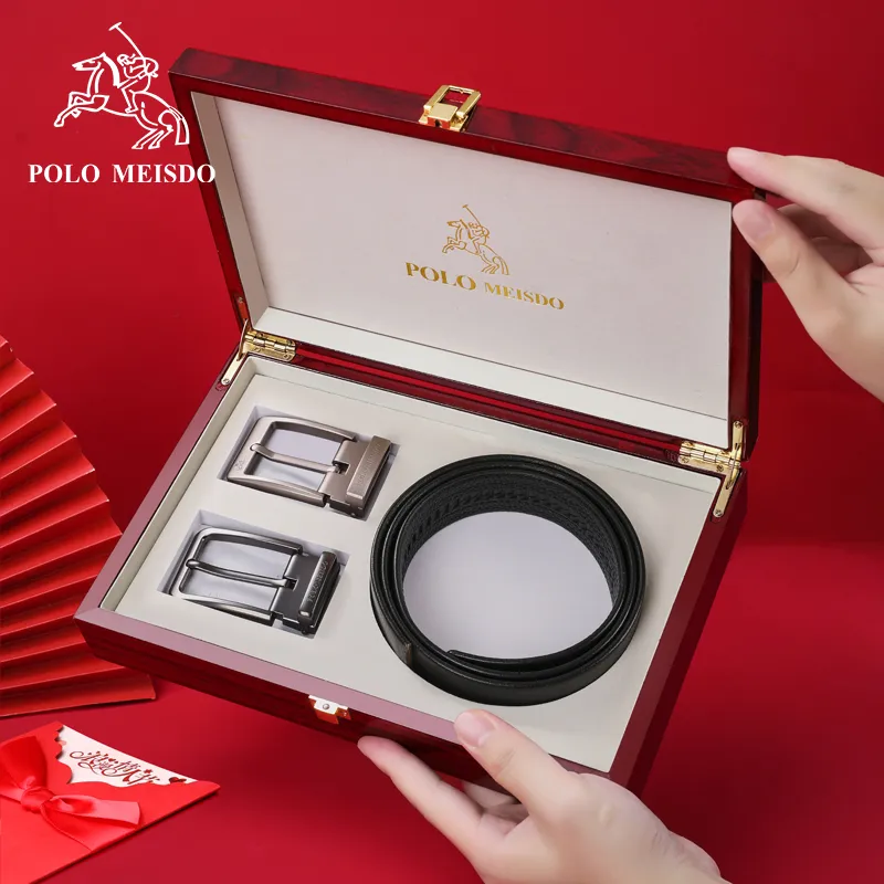 POLOMEISDO Top Grain Cow Leather Luxury Brand Belt Men's Width 3.5CM-54