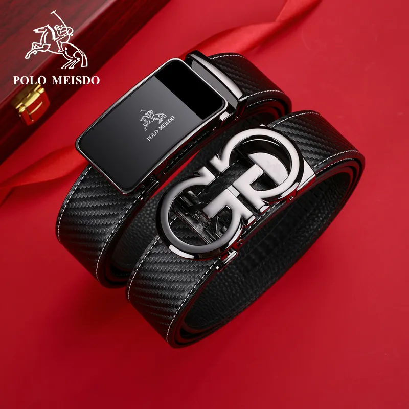 POLOMEISDO Top Grain Cow Leather Luxury Brand Belt Men's Width 3.5CM-23