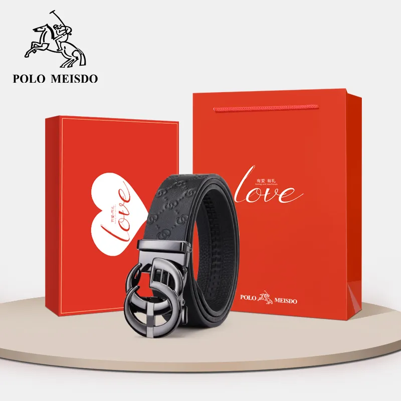 POLOMEISDO Top Grain Cow Leather Belts Men's 3.5CM-6