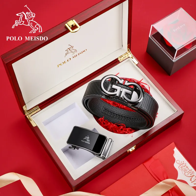 POLOMEISDO Top Grain Cow Leather Luxury Brand Belt Men's Width 3.5CM-25