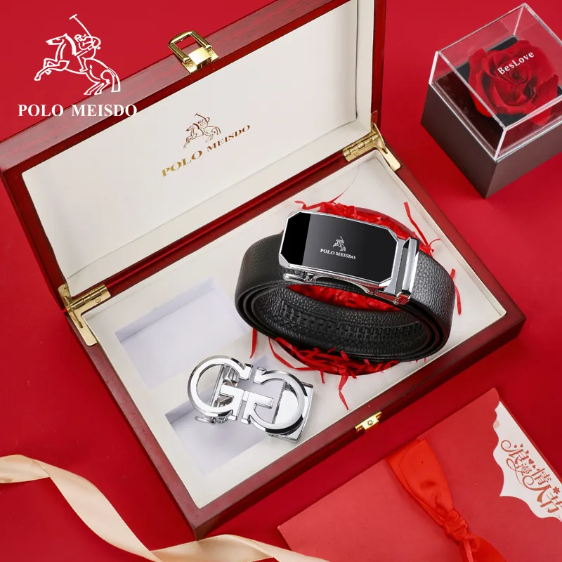 POLOMEISDO Top Grain Cow Leather Luxury Brand Belt Men's Width 3.5CM-12