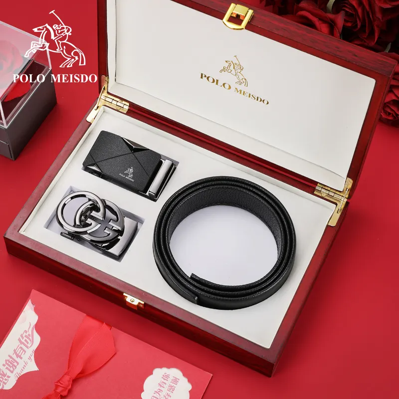 POLOMEISDO Top Grain Cow Leather Luxury Brand Belt Men's Width 3.5CM-15