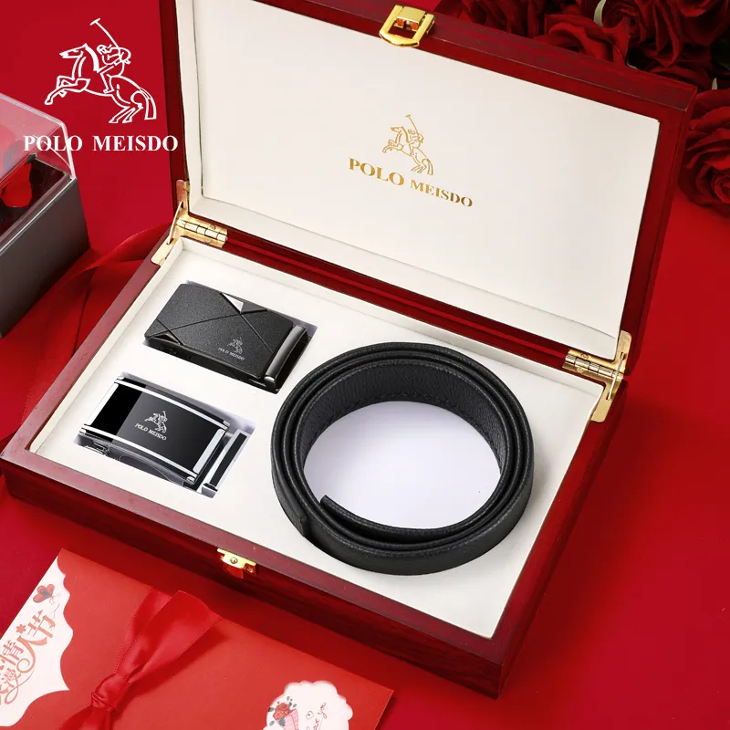 POLOMEISDO Top Grain Cow Leather Luxury Brand Belt Men's Width 3.5CM-28