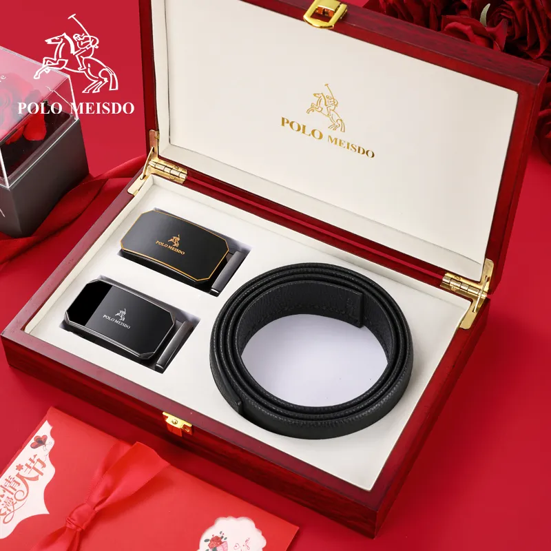 POLOMEISDO Top Grain Cow Leather Luxury Brand Belt Men's Width 3.5CM-35