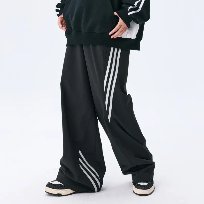 WAITINGWAVE Casual Pants Unisex Black-2
