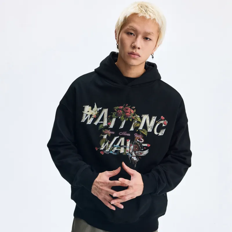 WAITINGWAVE Sweatshirt Unisex Black-3