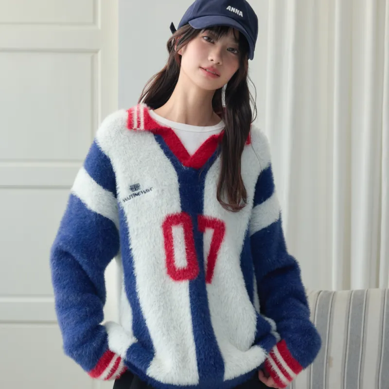 WAITINGWAVE Knitwear Unisex Navy Blue-5