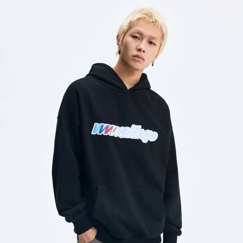 WAITINGWAVE Sweatshirt Unisex Black-3