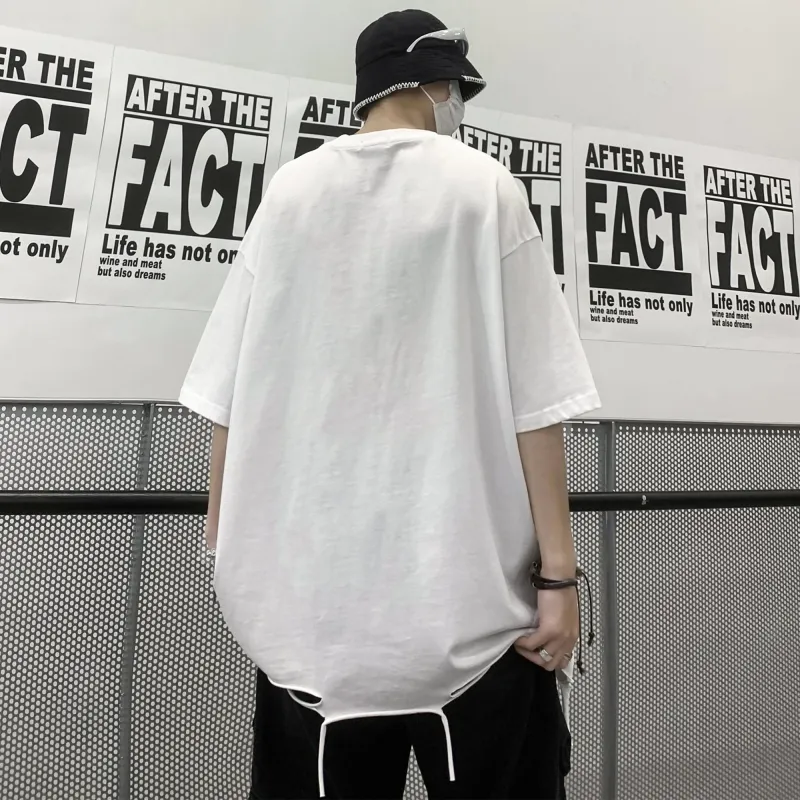 PAINT STAIN Minimalist Style Versatile T Shirt Men's-32