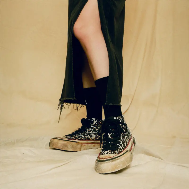 ARTICLE NO. Skateboard Shoes Unisex High Top Giraffe Pattern-5