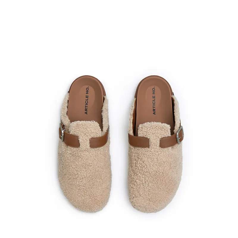 ARTICLE NO. Wrap toe Slippers Unisex Khaki Brown-3