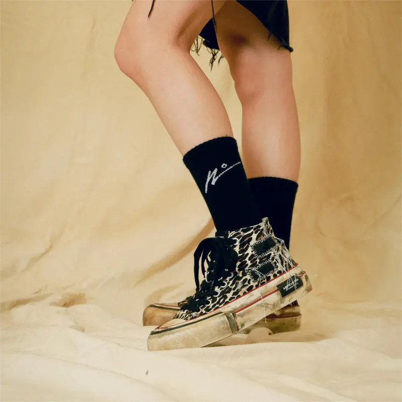 ARTICLE NO. Skateboard Shoes Unisex High Top Giraffe Pattern-7