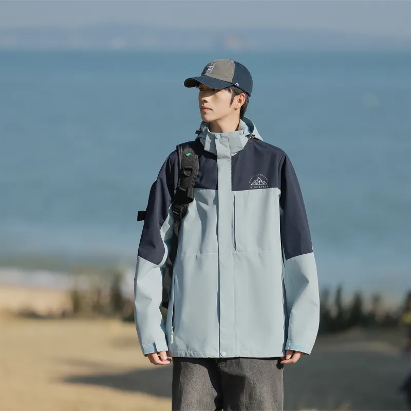 PAUL COSTELLOE Outdoor Hiking Hiking Windproof Warm Waterproof And Breathable Windbreaker Jacket Unisex-5