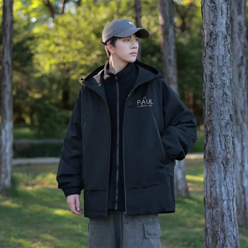 PAUL COSTELLOE Waterproof And Windproof To Keep Warm Windbreaker Jacket Unisex-4