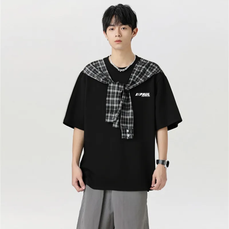 PAUL COSTELLOE T Shirts Unisex Black Shawl Style-2