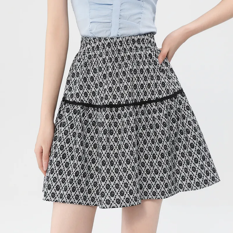 Jonah Anda Casual Short Skirts Women's Black-3