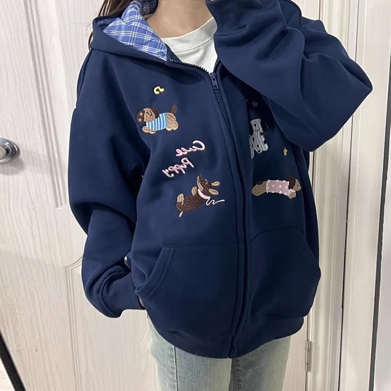 INCO VIBE Sweatshirts Women's Navy Blue-3
