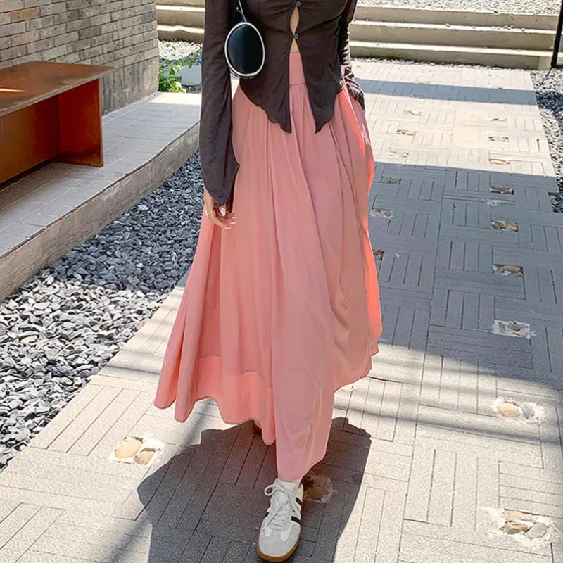 INCO VIBE Casual Long Skirt Women's Pink-2