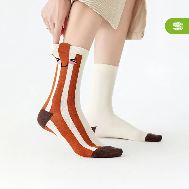 CHIKOKU Mid-Calf Socks Women's 5 Pack-4