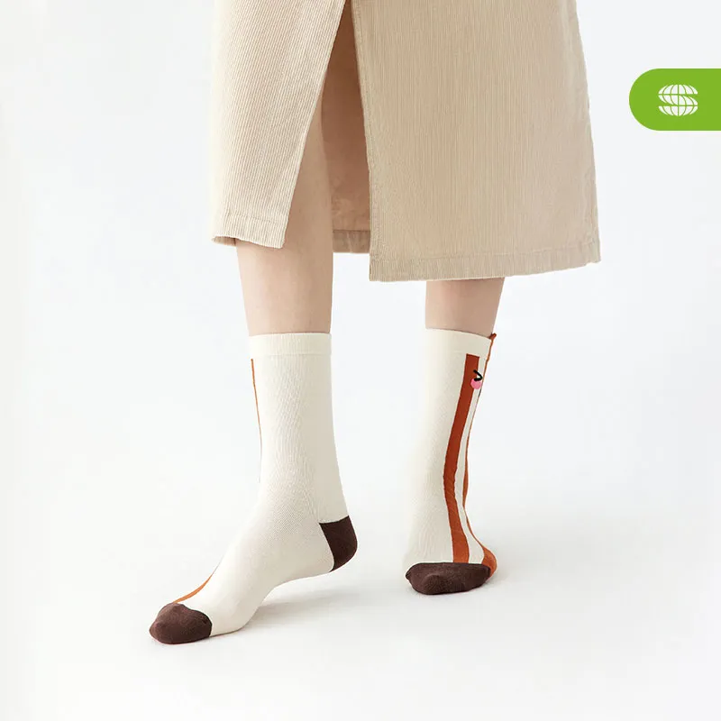 CHIKOKU Mid-Calf Socks Women's 5 Pack-3