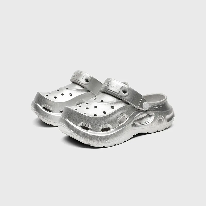 CHIKOKU Mecha Clogs Unisex Silver-2
