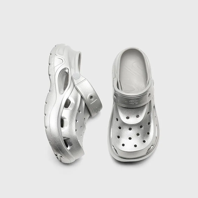 CHIKOKU Mecha Clogs Unisex Silver-3