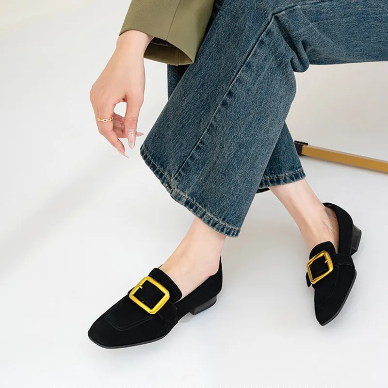 WUDASHU Loafers Women's Black/Dark Brown-3