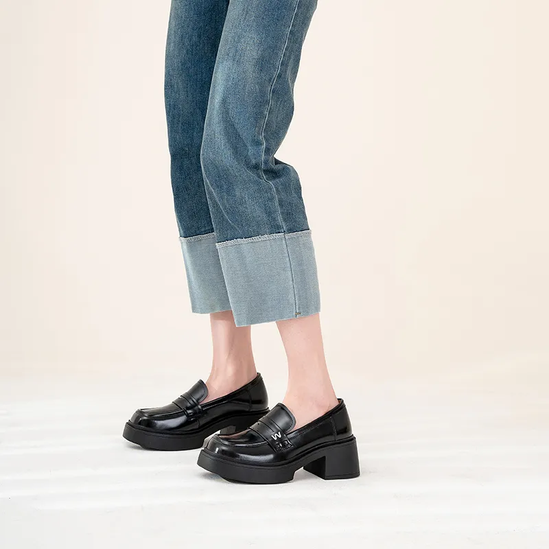 WUDASHU Loafers Women's Black/Brown-1
