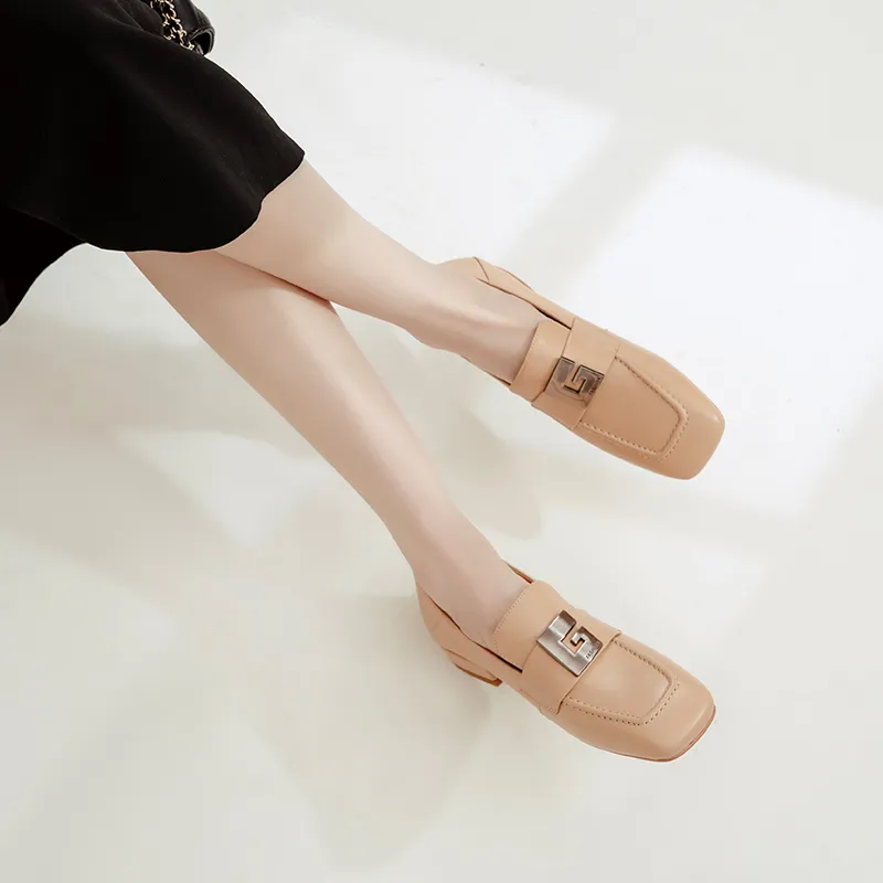 WUDASHU Loafers Women's Black/Ecru/Apricot-7