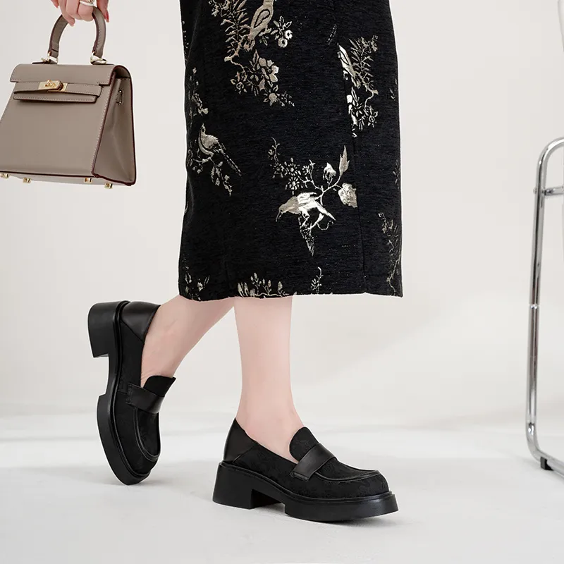 WUDASHU Loafers Women's Black-1
