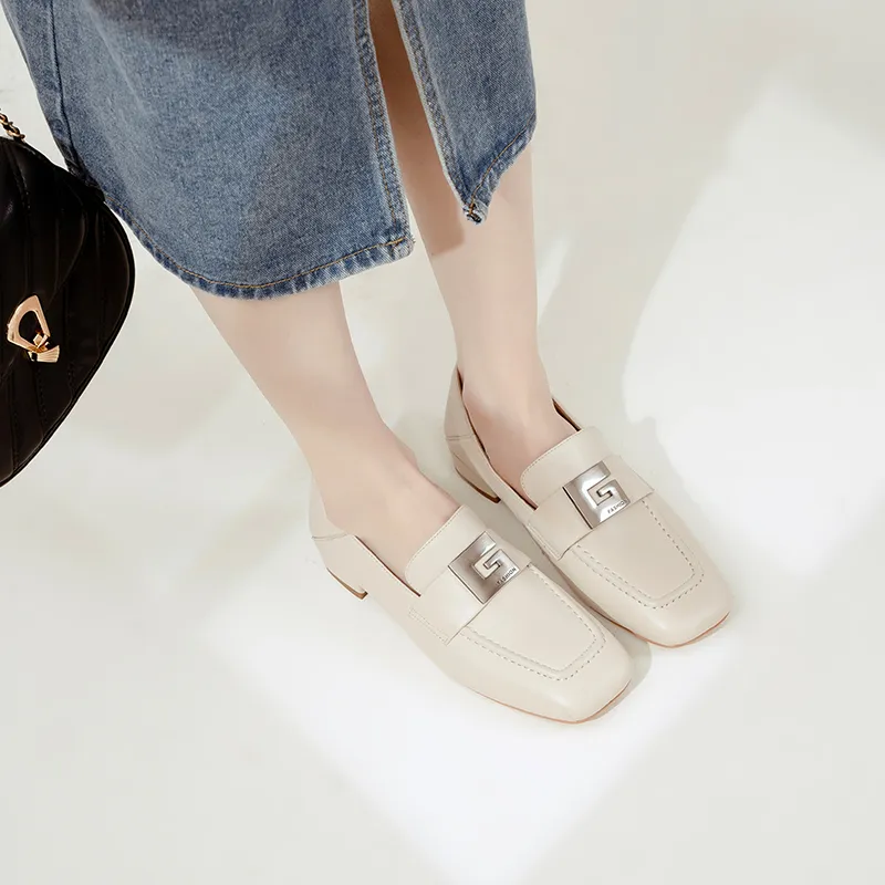 WUDASHU Loafers Women's Black/Ecru/Apricot-3