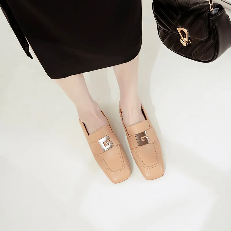 WUDASHU Loafers Women's Black/Ecru/Apricot-8