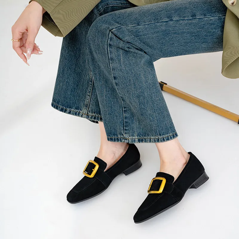 WUDASHU Loafers Women's Black/Dark Brown-4