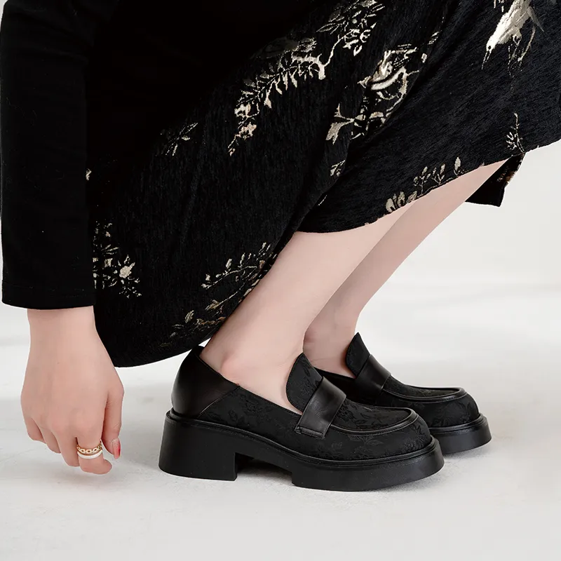 WUDASHU Loafers Women's Black-4