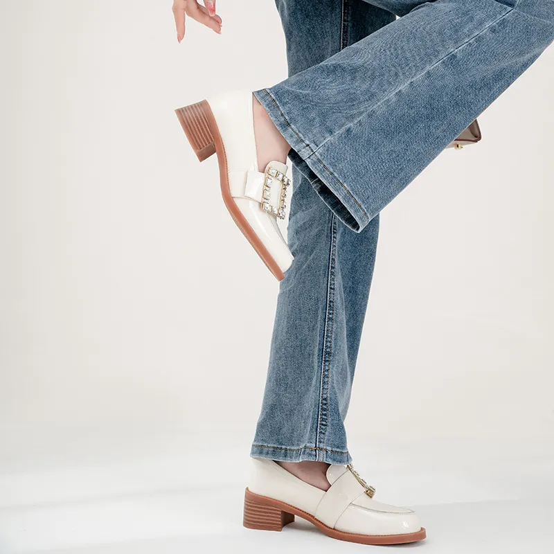 WUDASHU Loafers Medium Heel Women's-9
