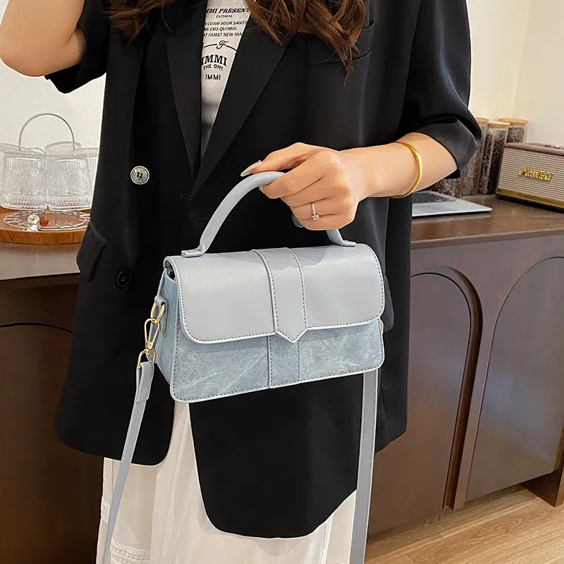 Ji Reminiscence PU Crossbody Handbag Women's Black/Pink/Coffee/Blue-21