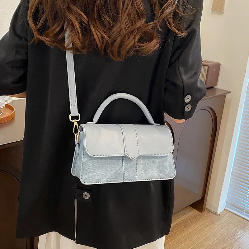 Ji Reminiscence PU Crossbody Handbag Women's Black/Pink/Coffee/Blue-22