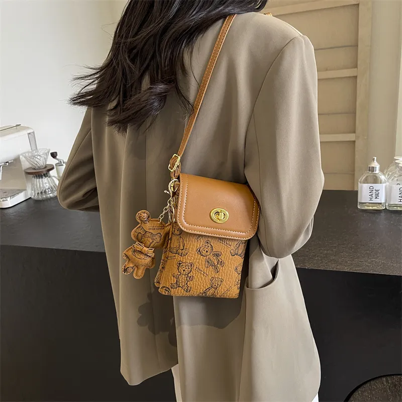 Ji Reminiscence PU Shoulder Bag, Crossbody Bag Mini Women's White/Black/Pink/Brown-20