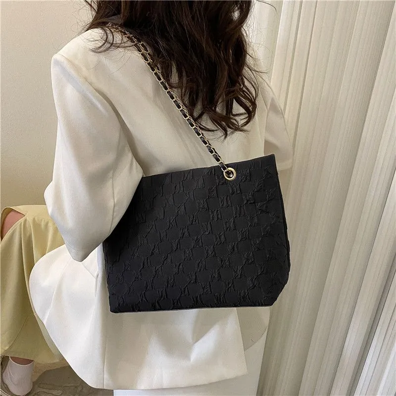 Ji Reminiscence Canvas Canvas Bag Shoulder Bags Women's Black/White/Green-1