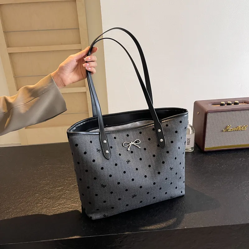 CMLZIUA Fabric Shoulder Bag Regular Women's Bowknot/Stars/Polka Dot/Heart-1