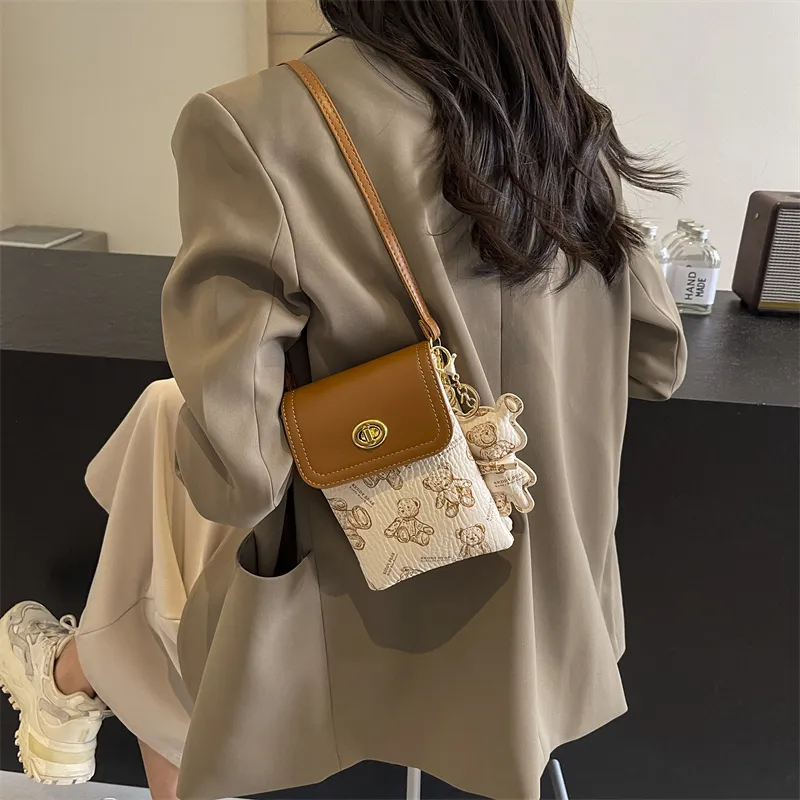 Ji Reminiscence PU Shoulder Bag, Crossbody Bag Mini Women's White/Black/Pink/Brown-3