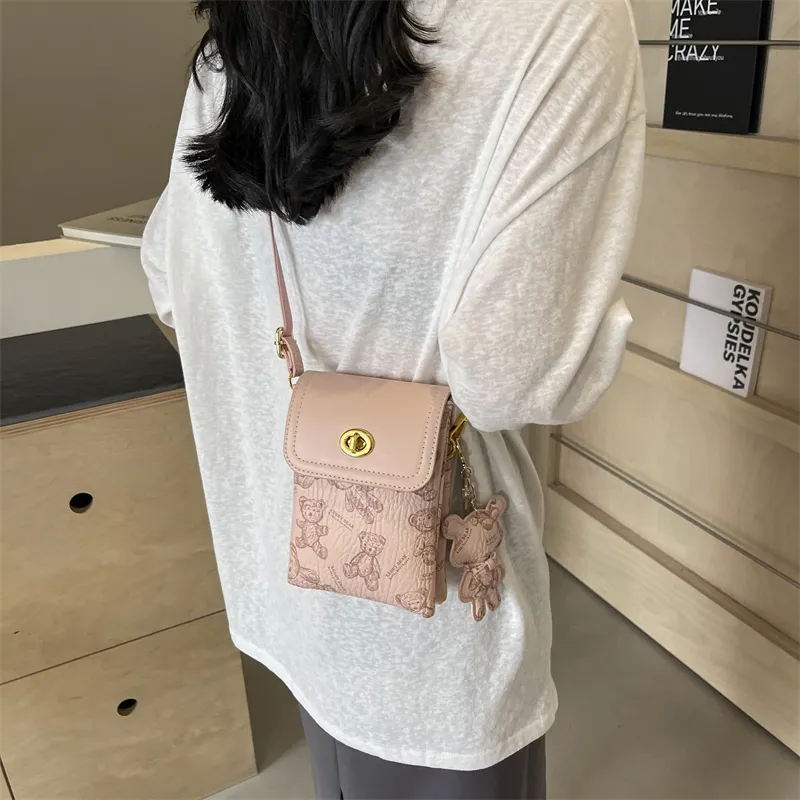 Ji Reminiscence PU Shoulder Bag, Crossbody Bag Mini Women's White/Black/Pink/Brown-12